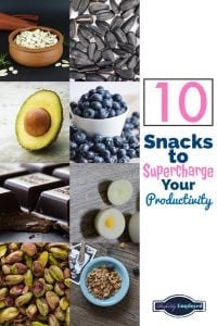10 snacks to supercharge your productivity - save on pinterest