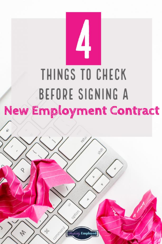 4 Things to Check Before Signing a New Employment Contract #career #careeradvice #employmentcontract