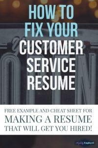 How to fix your customer service resume