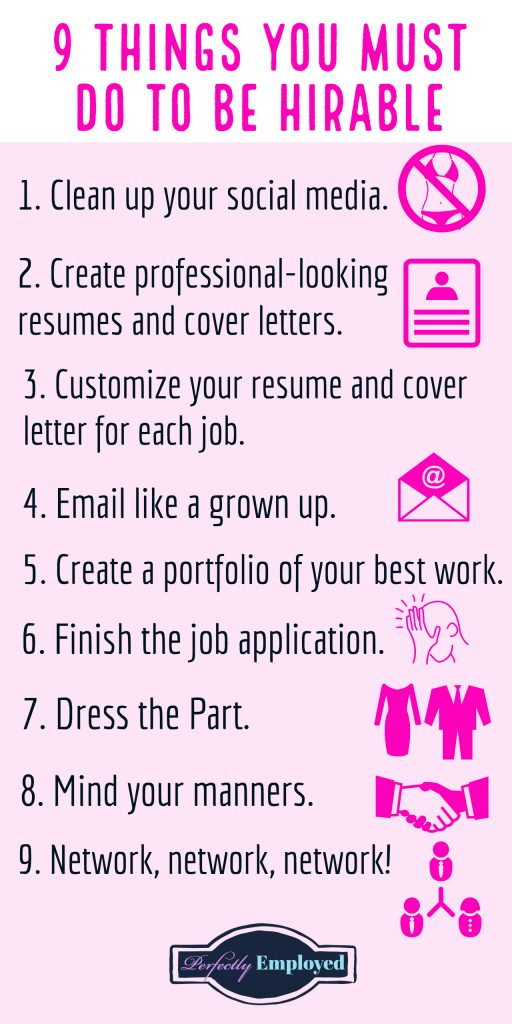 9 Things You Must do to be Hirable #career #getajob #findajob #behirable