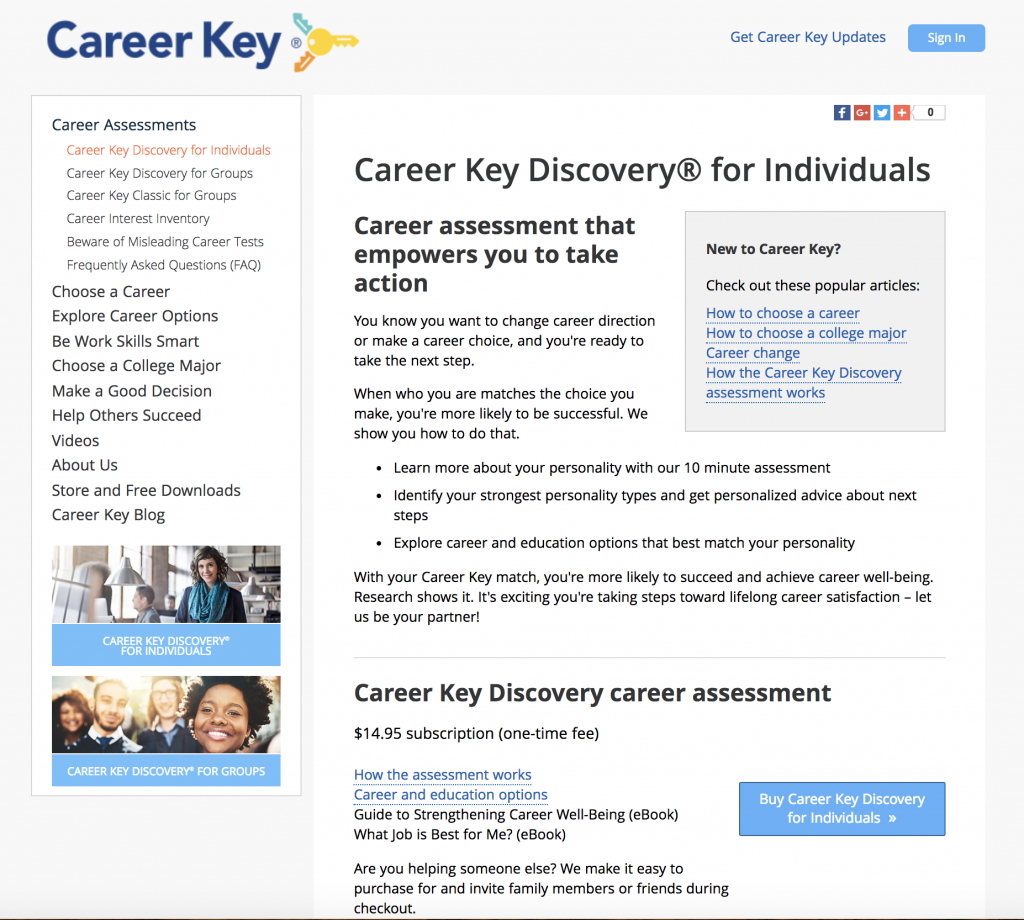 Career Key Home Page