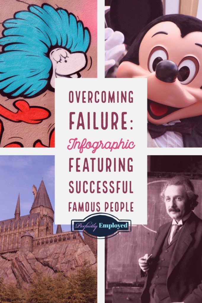 Overcoming Failure Infographic - Successful famous people got over it, and you can too!!